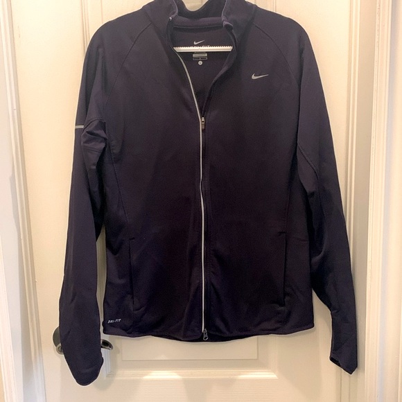 Nike Jackets & Blazers - dark purple nike dri fit jacket